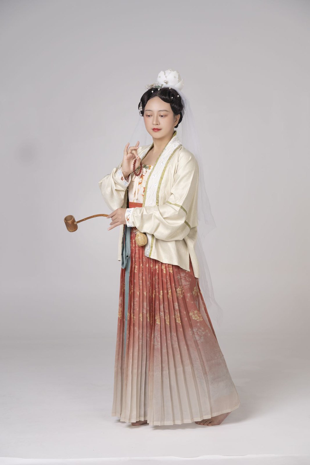 Lotus Hanfu studio portrait