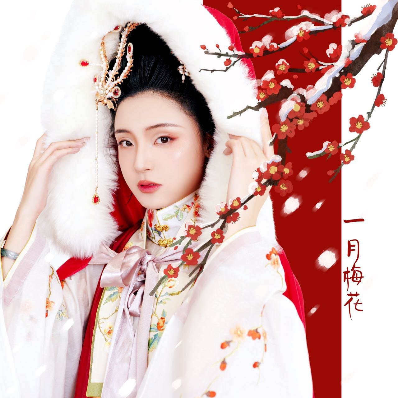 January plum blossom Hanfu styling
